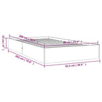 Bed Frame without Mattress Solid Wood 90x200 cm - Bargainia.com - 