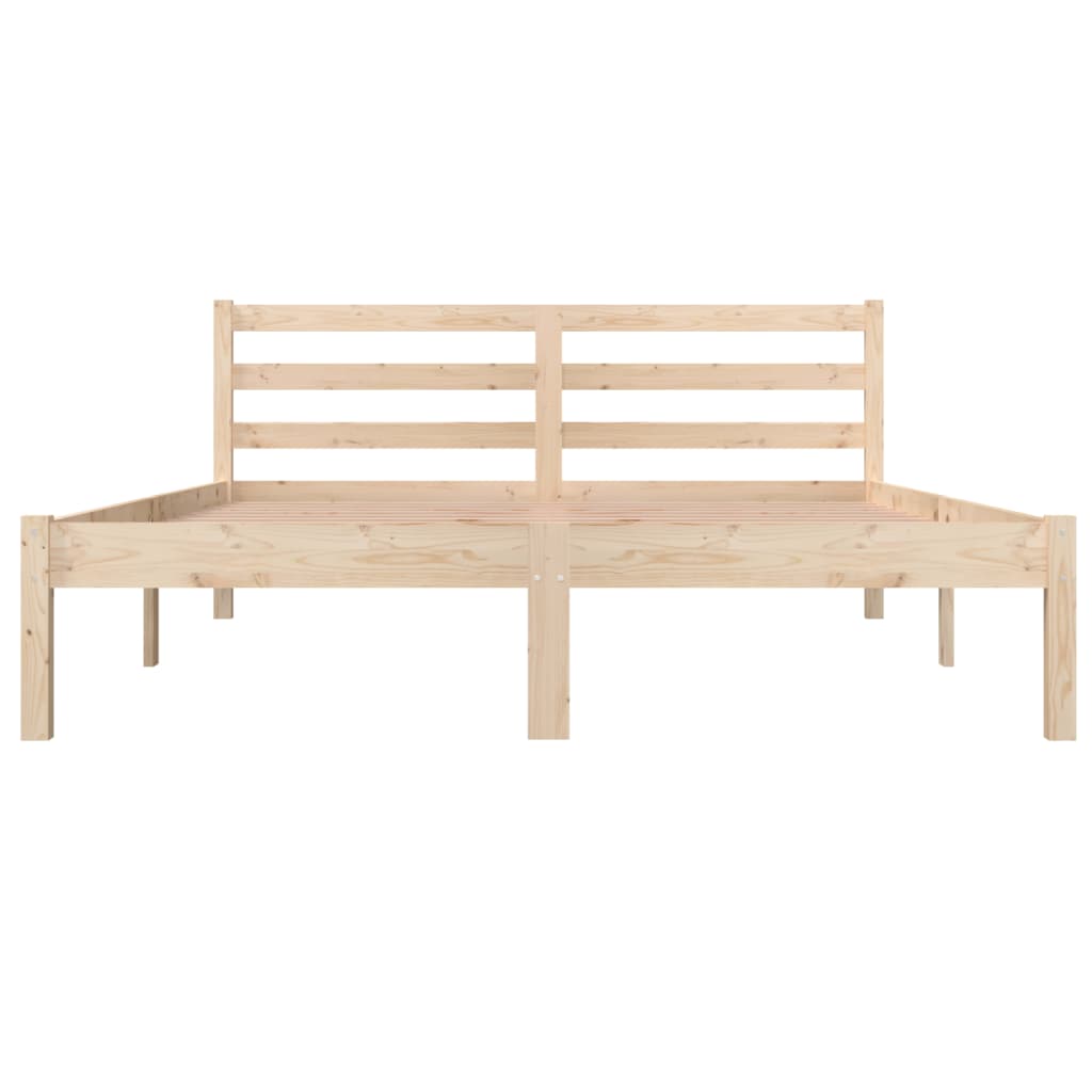 Bed Frame without Mattress Solid Wood Pine 140x190cm - Bargainia.com - 8720286877388 - 810410