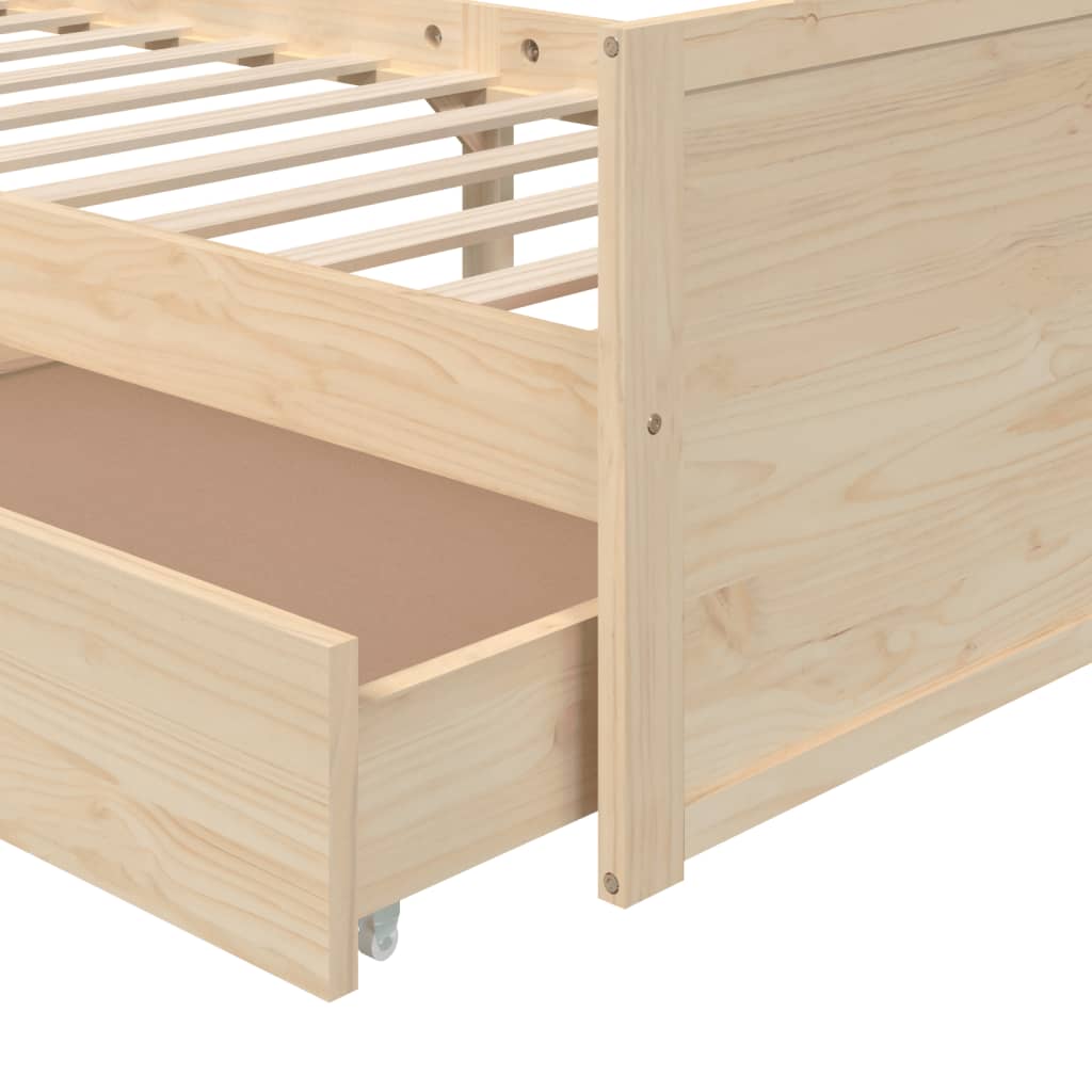 Bed Frame without Mattress Solid Wood Pine 90x200 cm - Bargainia.com - 8720286579176 - 322159