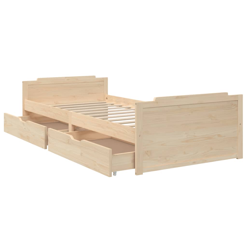 Bed Frame without Mattress Solid Wood Pine 90x200 cm - Bargainia.com - 8720286579176 - 322159
