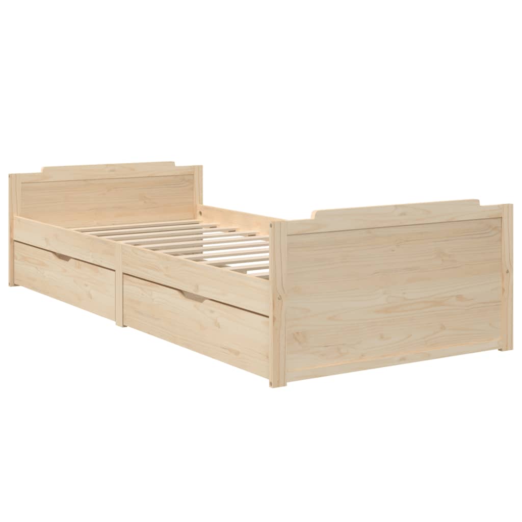 Bed Frame without Mattress Solid Wood Pine 90x200 cm - Bargainia.com - 8720286579176 - 322159