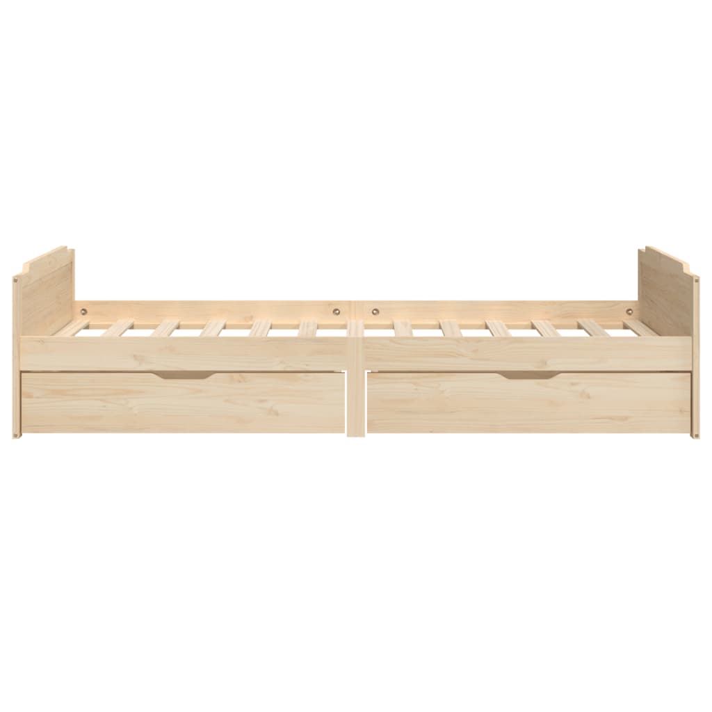 Bed Frame without Mattress Solid Wood Pine 90x200 cm - Bargainia.com - 8720286579176 - 322159