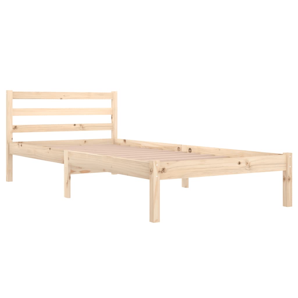Bed Frame without Mattress Solid Wood Pine 90x200cm - Bargainia.com - 8720286877432 - 810415