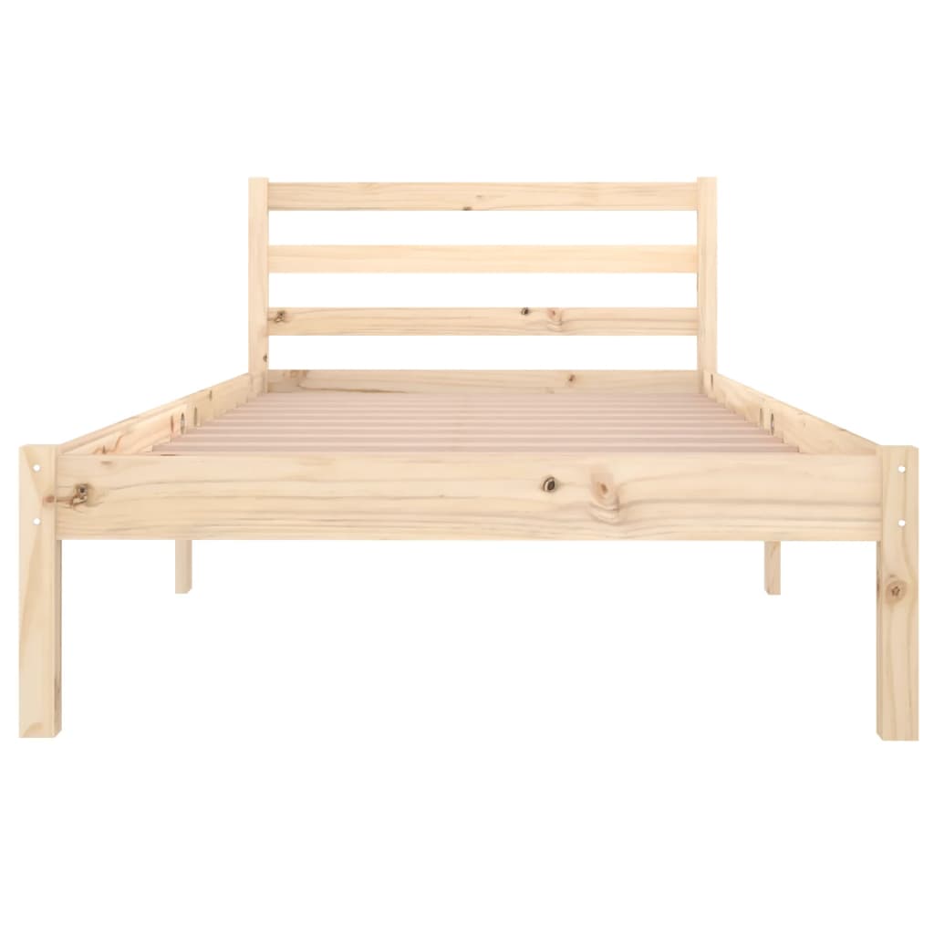 Bed Frame without Mattress Solid Wood Pine 90x200cm - Bargainia.com - 8720286877432 - 810415