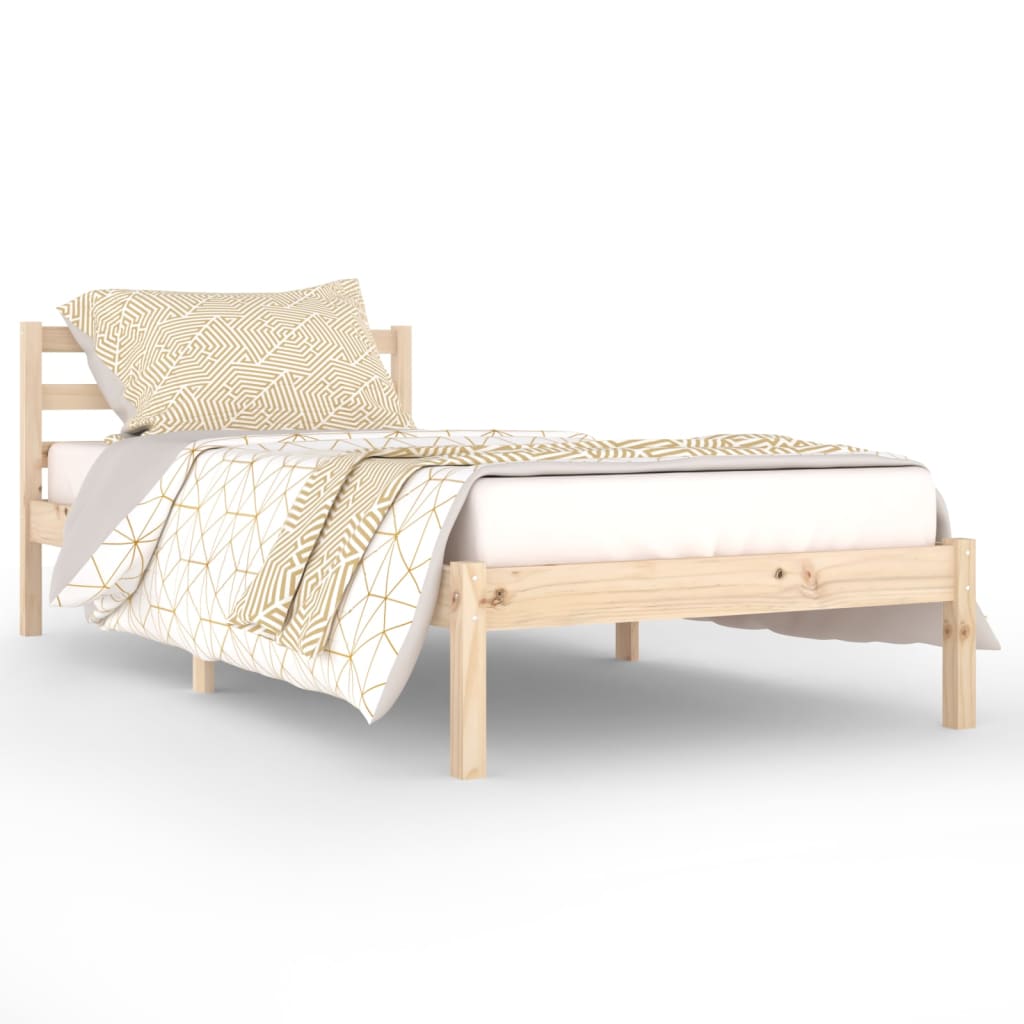 Bed Frame without Mattress Solid Wood Pine 90x200cm - Bargainia.com - 8720286877432 - 810415