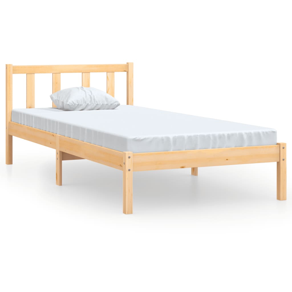 Bed Frame without Mattress Solid Wood Single - Bargainia.com - 8720286671245 - 810047
