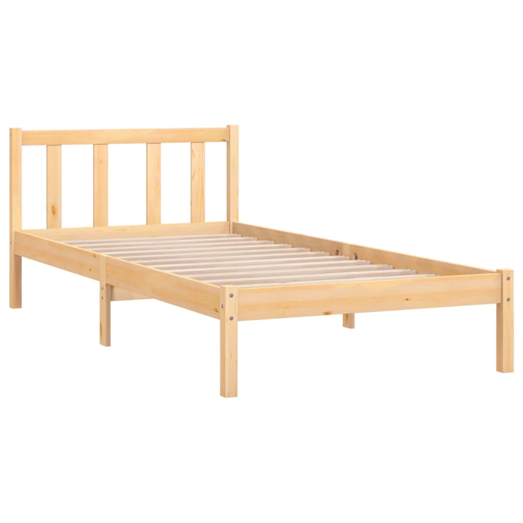 Bed Frame without Mattress Solid Wood Single - Bargainia.com - 8720286671245 - 810047