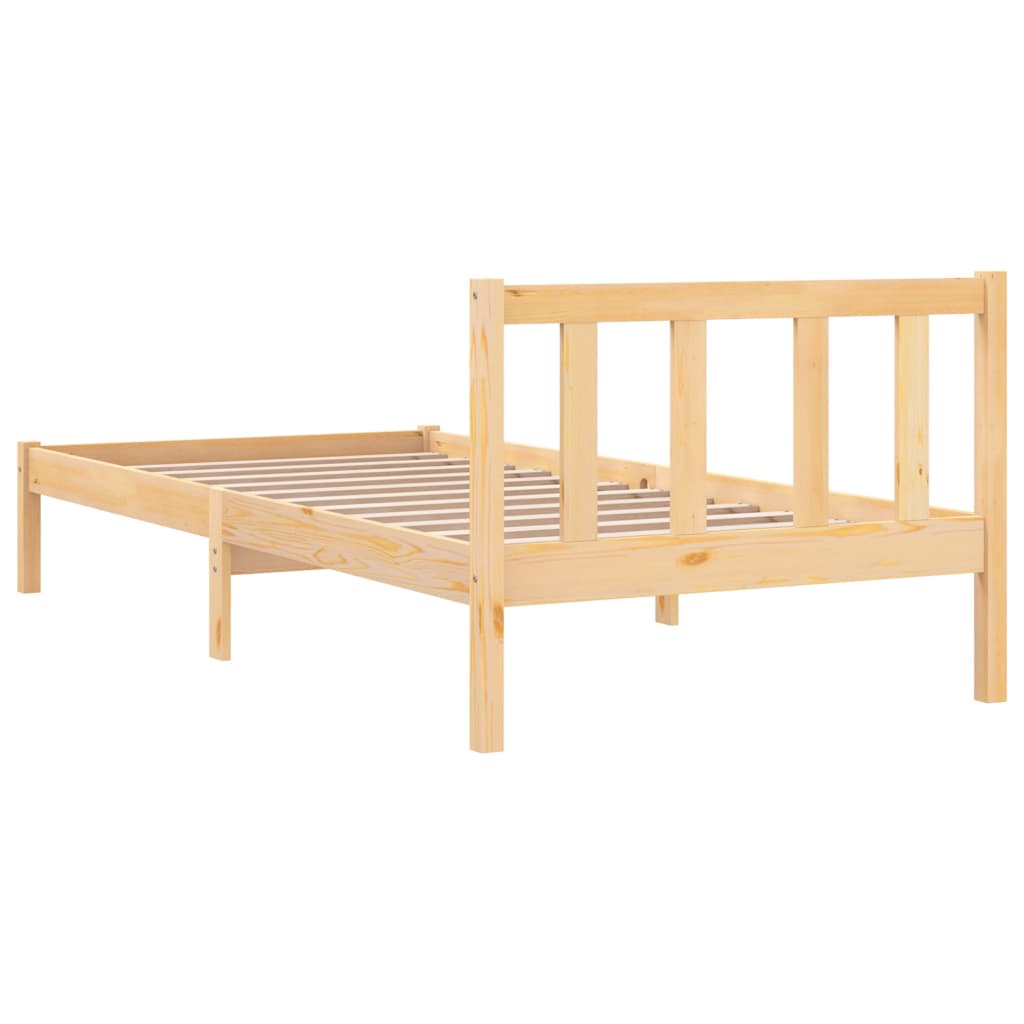 Bed Frame without Mattress Solid Wood Single - Bargainia.com - 8720286671245 - 810047