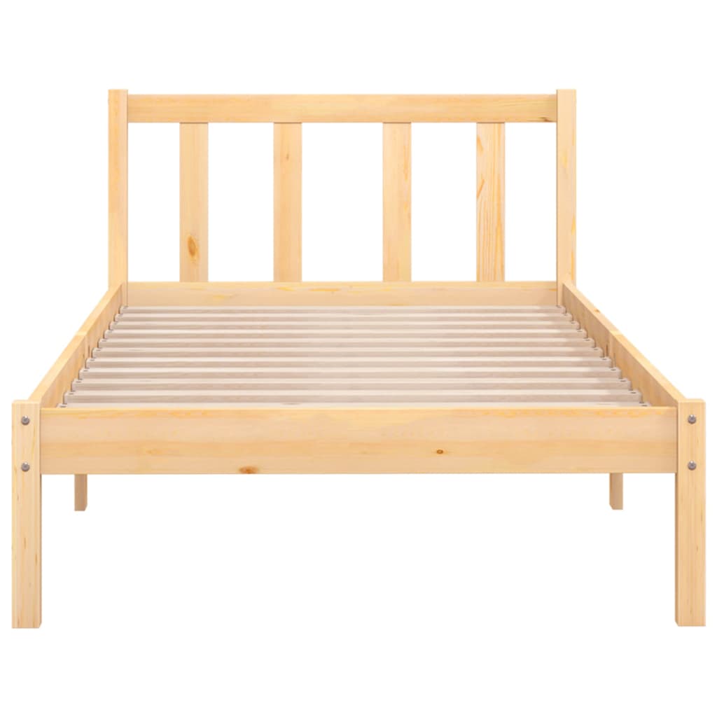 Bed Frame without Mattress Solid Wood Single - Bargainia.com - 8720286671245 - 810047