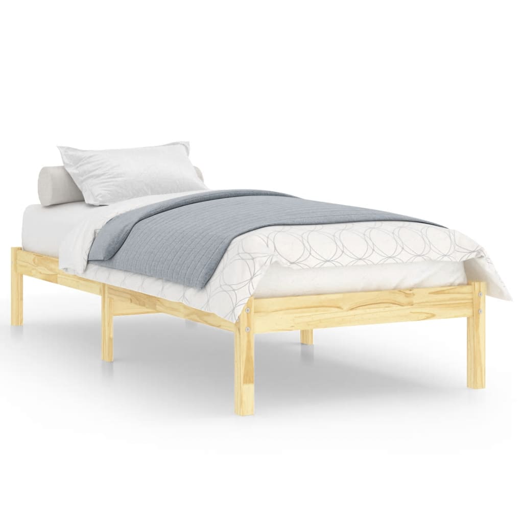 Bed Frame without Mattress Solid Wood Single - Bargainia.com - 