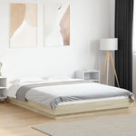 Bed Frame without Mattress Sonoma Oak 120x190 cm Small Double - Bargainia.com - 