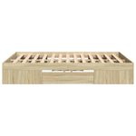 Bed Frame without Mattress Sonoma Oak 120x200 cm Engineered Wood - Bargainia.com - 