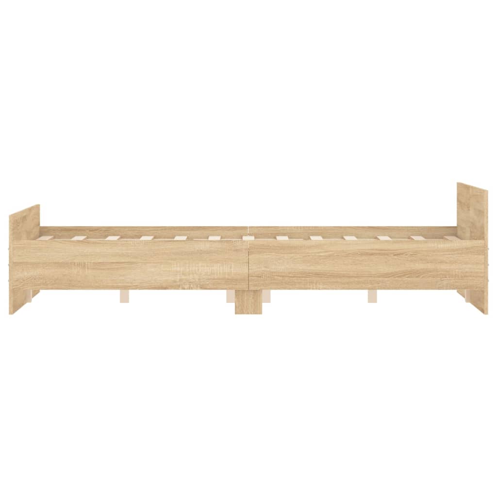 Bed Frame without Mattress Sonoma Oak 140x190 cm - Bargainia.com - 8721012157408 - 3203784