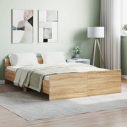 Bed Frame without Mattress Sonoma Oak 140x190 cm - Bargainia.com - 8721012157408 - 3203784