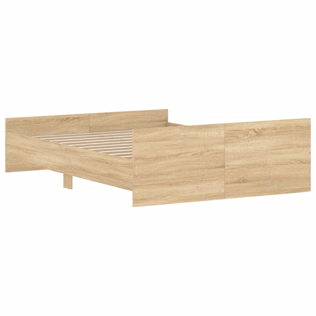 Bed Frame without Mattress Sonoma Oak 140x190 cm - Bargainia.com - 8721012157408 - 3203784