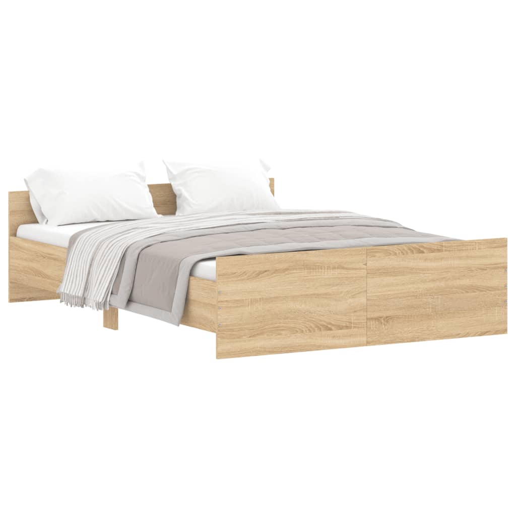 Bed Frame without Mattress Sonoma Oak 140x190 cm - Bargainia.com - 8721012157408 - 3203784