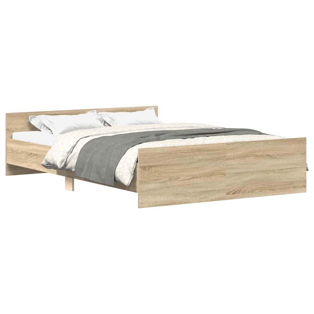 Bed Frame without Mattress Sonoma Oak 140x200 cm - Bargainia.com - 8721012157057 - 3203749