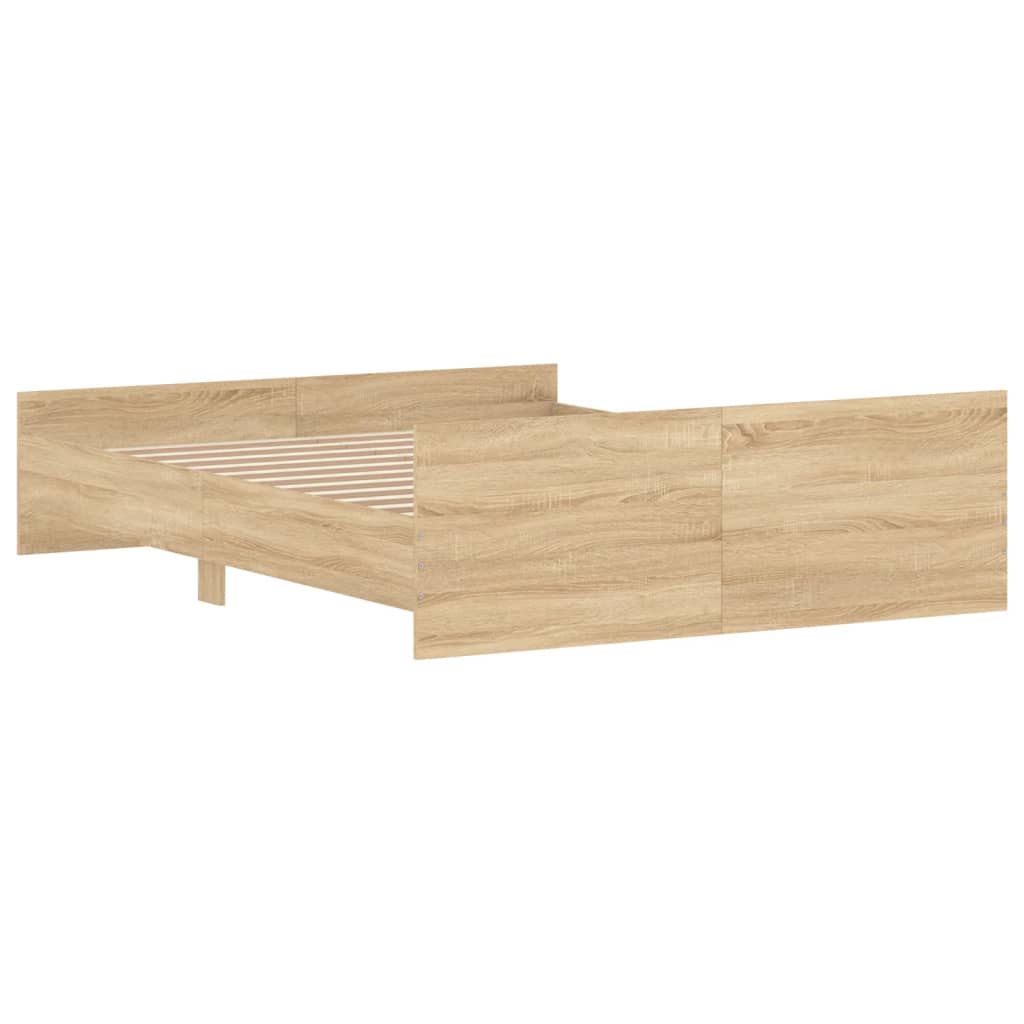 Bed Frame without Mattress Sonoma Oak 140x200 cm - Bargainia.com - 8721012157057 - 3203749