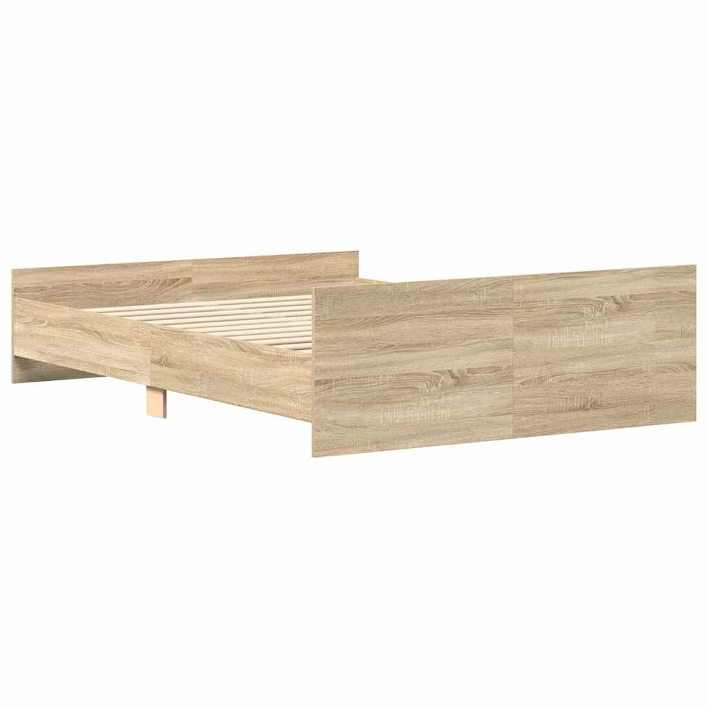 Bed Frame without Mattress Sonoma Oak 140x200 cm - Bargainia.com - 8721012157057 - 3203749