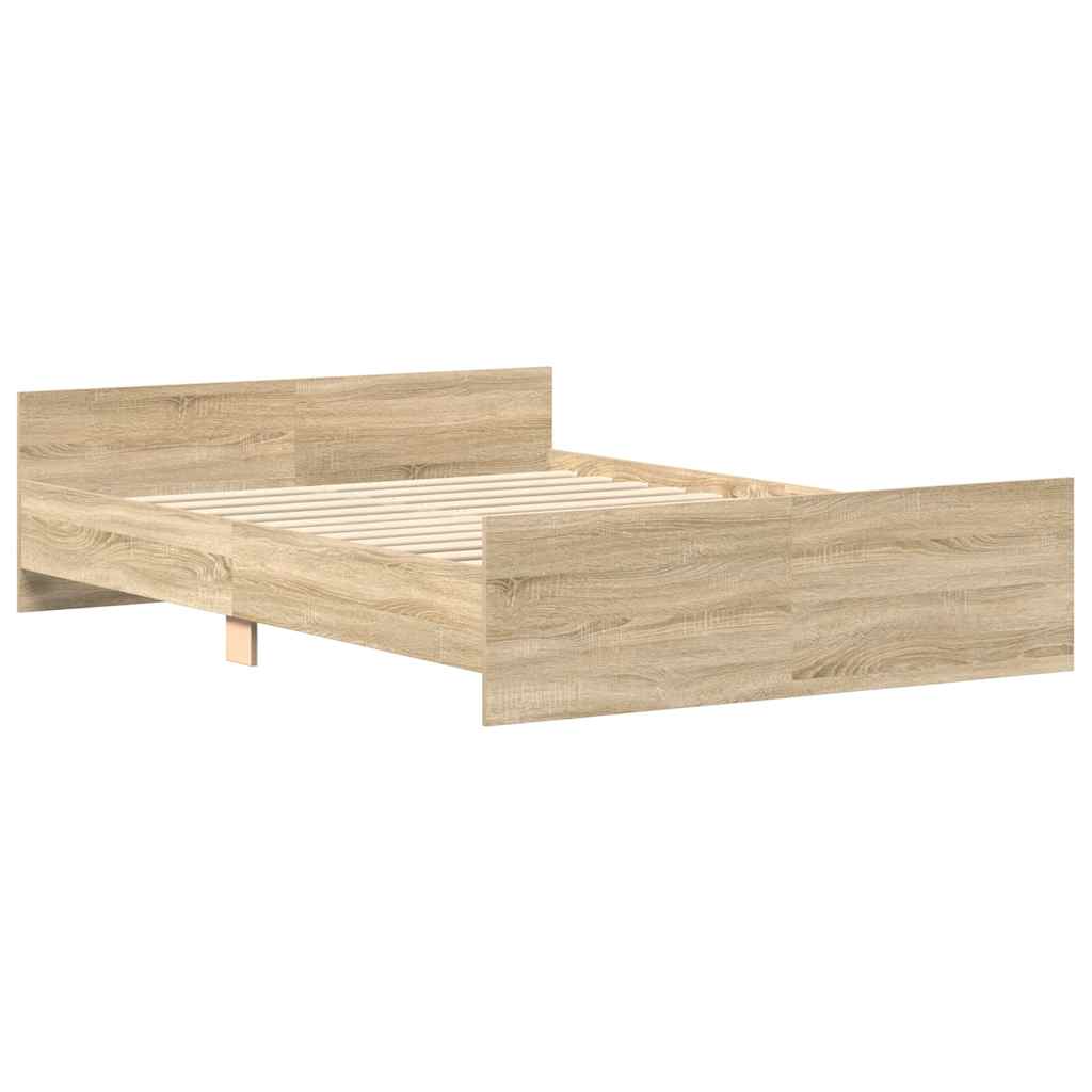 Bed Frame without Mattress Sonoma Oak 140x200 cm - Bargainia.com - 8721012157057 - 3203749