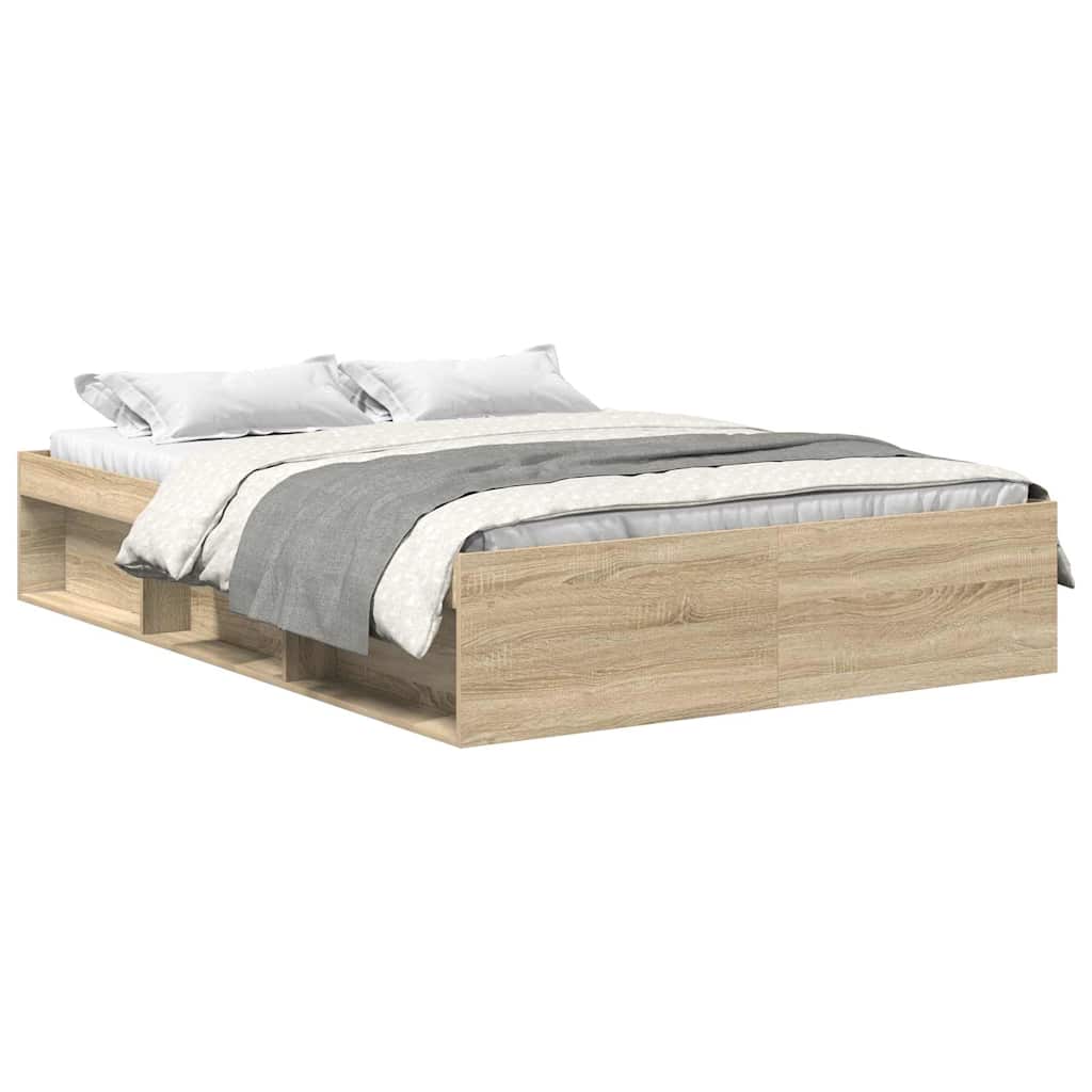 Bed Frame without Mattress Sonoma Oak 140x200 cm - Bargainia.com - 8721012158177 - 3203861
