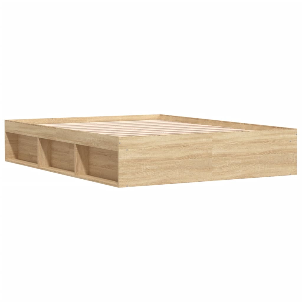 Bed Frame without Mattress Sonoma Oak 140x200 cm - Bargainia.com - 8721012158177 - 3203861
