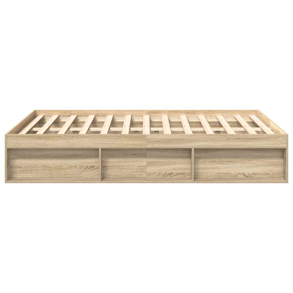 Bed Frame without Mattress Sonoma Oak 140x200 cm - Bargainia.com - 8721012158177 - 3203861