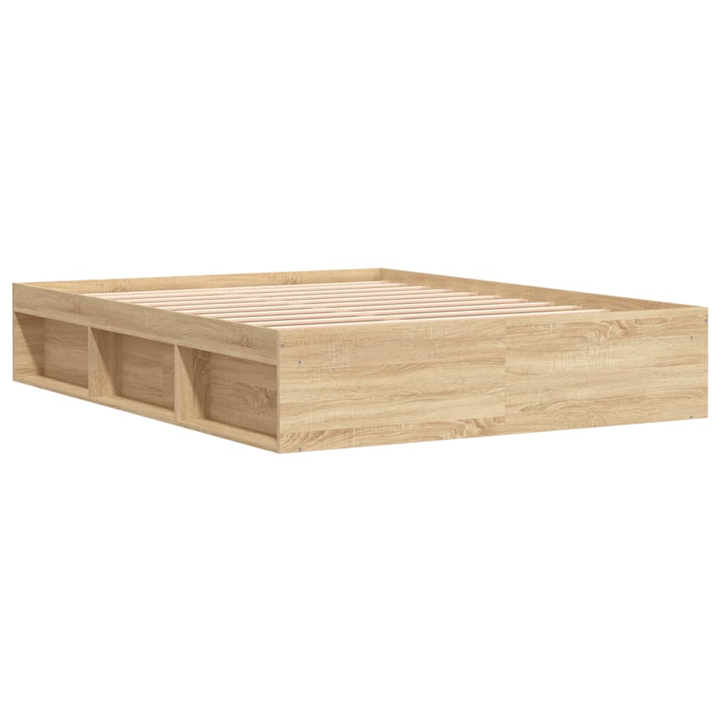 Bed Frame without Mattress Sonoma Oak 160x200 cm - Bargainia.com - 8721012158313 - 3203875