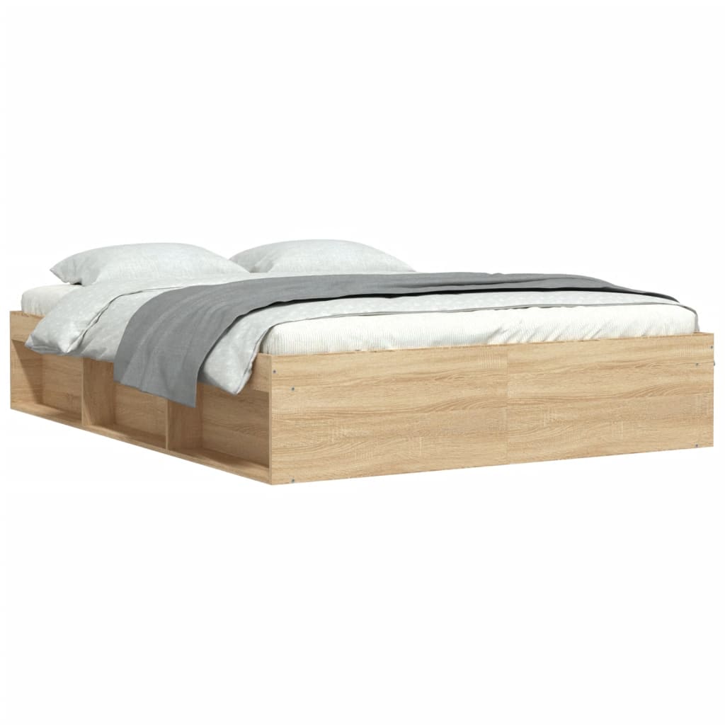 Bed Frame without Mattress Sonoma Oak 160x200 cm - Bargainia.com - 8721012158313 - 3203875
