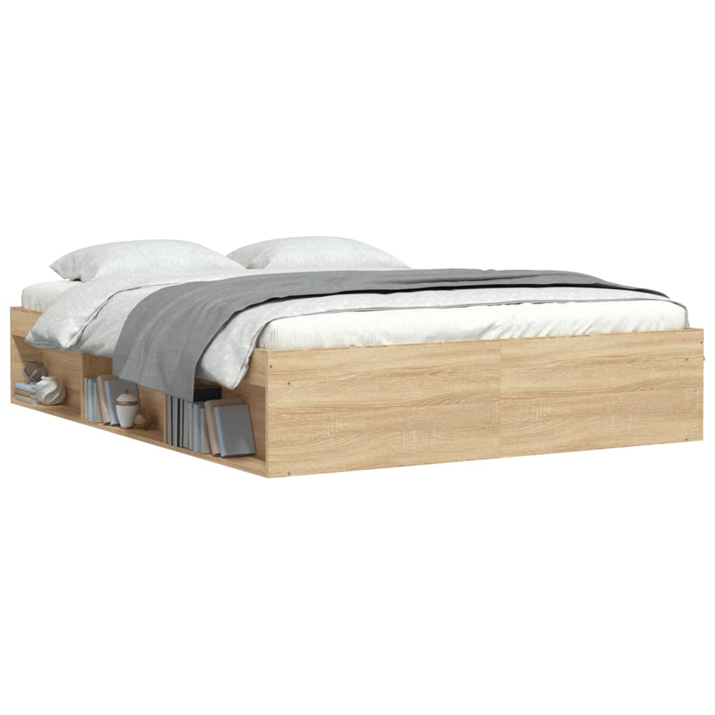 Bed Frame without Mattress Sonoma Oak 160x200 cm - Bargainia.com - 8721012158313 - 3203875