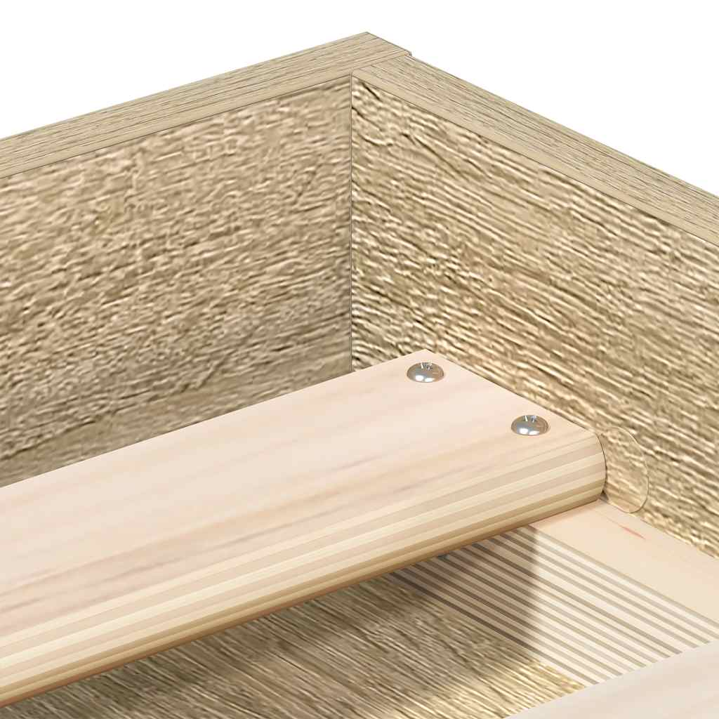 Bed Frame without Mattress Sonoma Oak 200x200 cm - Bargainia.com - 8721012158450 - 3203889