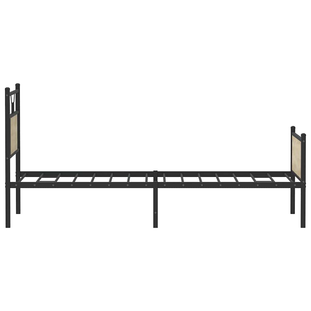 Bed Frame without Mattress Sonoma Oak 90x190 cm Single Engineered Wood - Bargainia.com - 