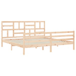 Bed Frame without Mattress Super King Size Solid Wood - Bargainia.com - 