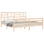 Bed Frame without Mattress Super King Size Solid Wood - Bargainia.com - 