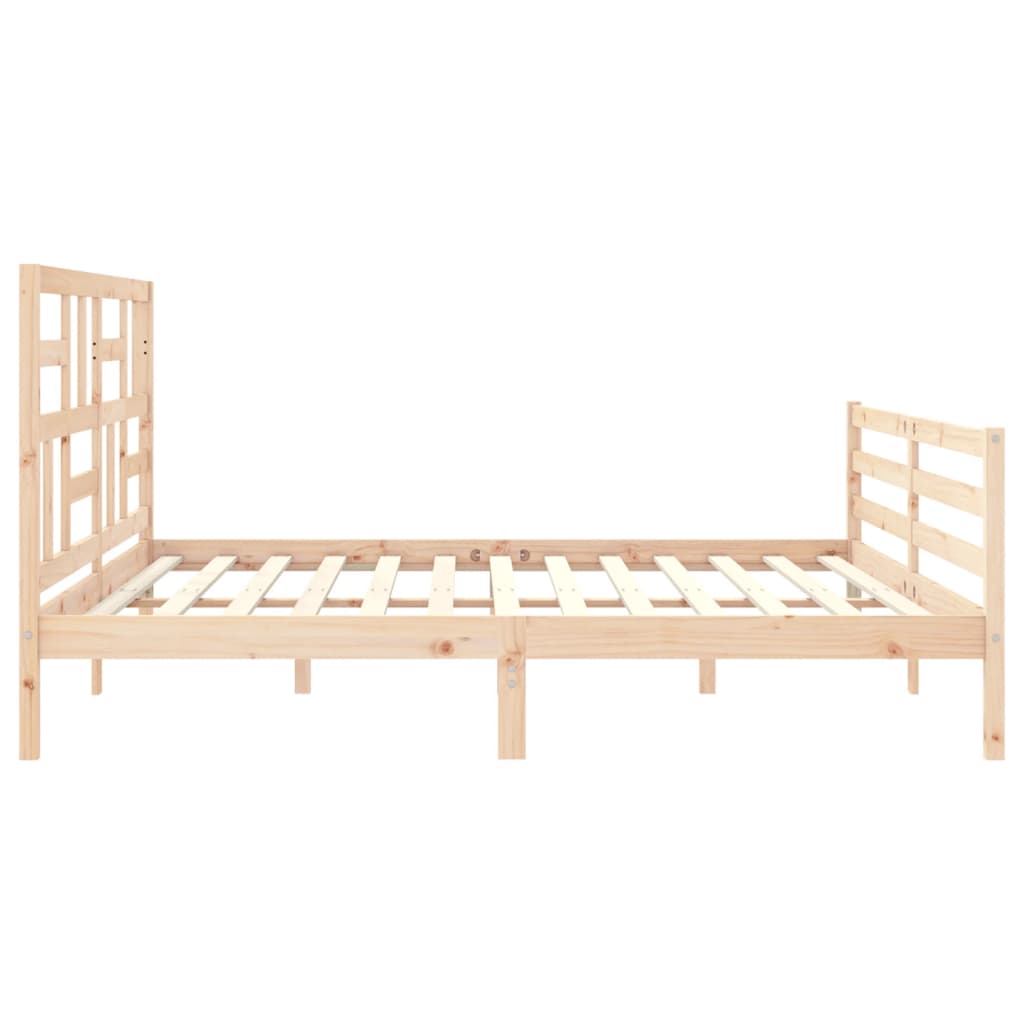 Bed Frame without Mattress Super King Size Solid Wood - Bargainia.com - 
