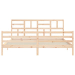 Bed Frame without Mattress Super King Size Solid Wood - Bargainia.com - 