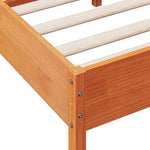Bed Frame without Mattress Wax Brown 100x200 cm Solid Wood Pine - Bargainia.com - 
