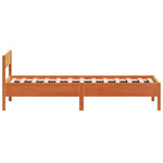 Bed Frame without Mattress Wax Brown 100x200 cm Solid Wood Pine - Bargainia.com - 