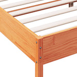 Bed Frame without Mattress Wax Brown 120x190 cm Small Double Solid Wood Pine - Bargainia.com - 