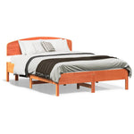 Bed Frame without Mattress Wax Brown 120x190 cm Small Double Solid Wood Pine - Bargainia.com - 