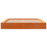 Bed Frame without Mattress Wax Brown 120x190 cm Small Double Solid Wood Pine - Bargainia.com - 