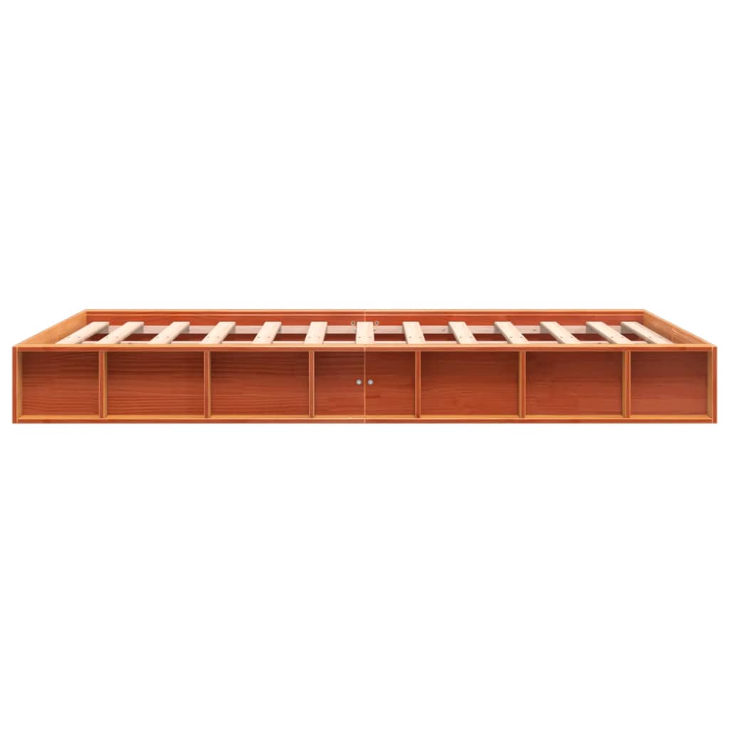 Bed Frame without Mattress Wax Brown 120x190 cm Small Double Solid Wood Pine - Bargainia.com - 