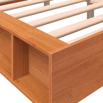 Bed Frame without Mattress Wax Brown 120x190 cm Small Double Solid Wood Pine - Bargainia.com - 