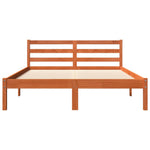 Bed Frame without Mattress Wax Brown 120x190 cm Small Double Solid Wood Pine - Bargainia.com - 