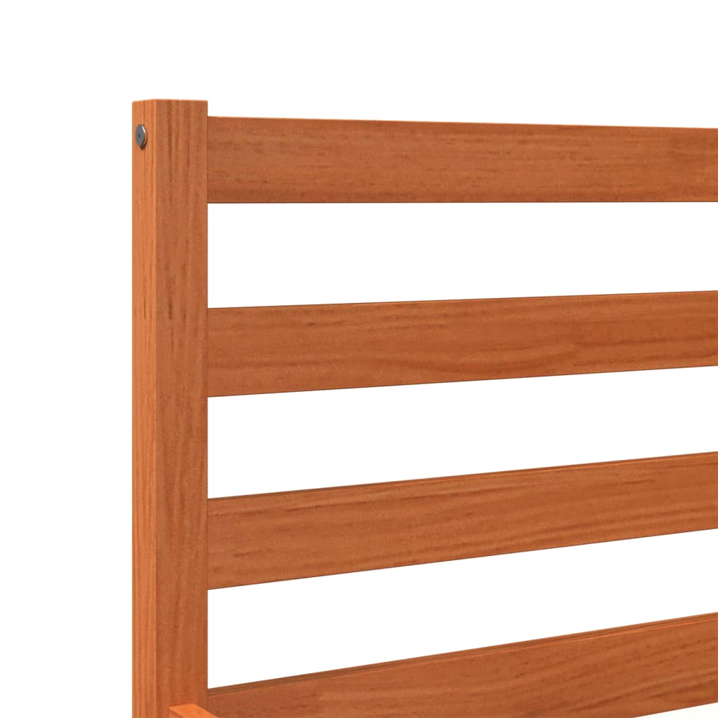 Bed Frame without Mattress Wax Brown 120x190 cm Small Double Solid Wood Pine - Bargainia.com - 