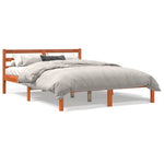 Bed Frame without Mattress Wax Brown 120x190 cm Small Double Solid Wood Pine - Bargainia.com - 