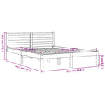 Bed Frame without Mattress Wax Brown 120x190 cm Small Double Solid Wood Pine - Bargainia.com - 