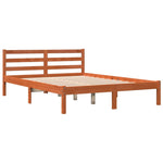 Bed Frame without Mattress Wax Brown 120x190 cm Small Double Solid Wood Pine - Bargainia.com - 