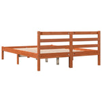 Bed Frame without Mattress Wax Brown 120x190 cm Small Double Solid Wood Pine - Bargainia.com - 