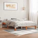 Bed Frame without Mattress Wax Brown 120x190 cm Small Double Solid Wood Pine - Bargainia.com - 